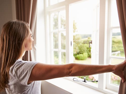Keep your curtains and blinds wide open